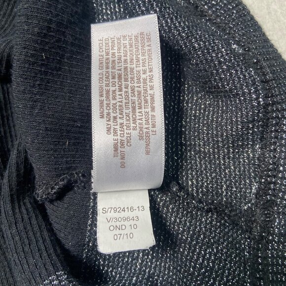 Old Navy Sparkle Stripe Ribbed Stretch Tank Top Black Size Small - Picture 8 of 8